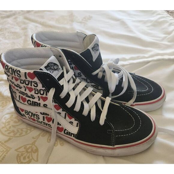 Vans skateboard Off The Wall "Love Boys and Girls" high top sneakers - Picture 1 of 7